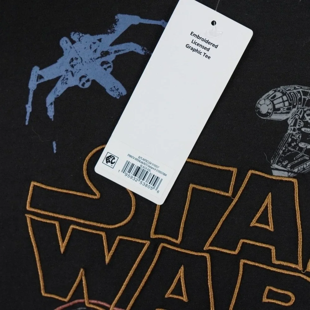 Freeze New York Star Wars Graphic Tee Men XXL Black Embroidered Darth Vader Logo